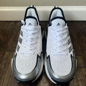 Adidas Impact FLX x Patrick Mahomes White Silver Metallic Shoes - Size 8 adidas Impact FLX White Silver Metallic for Sale  main image 3